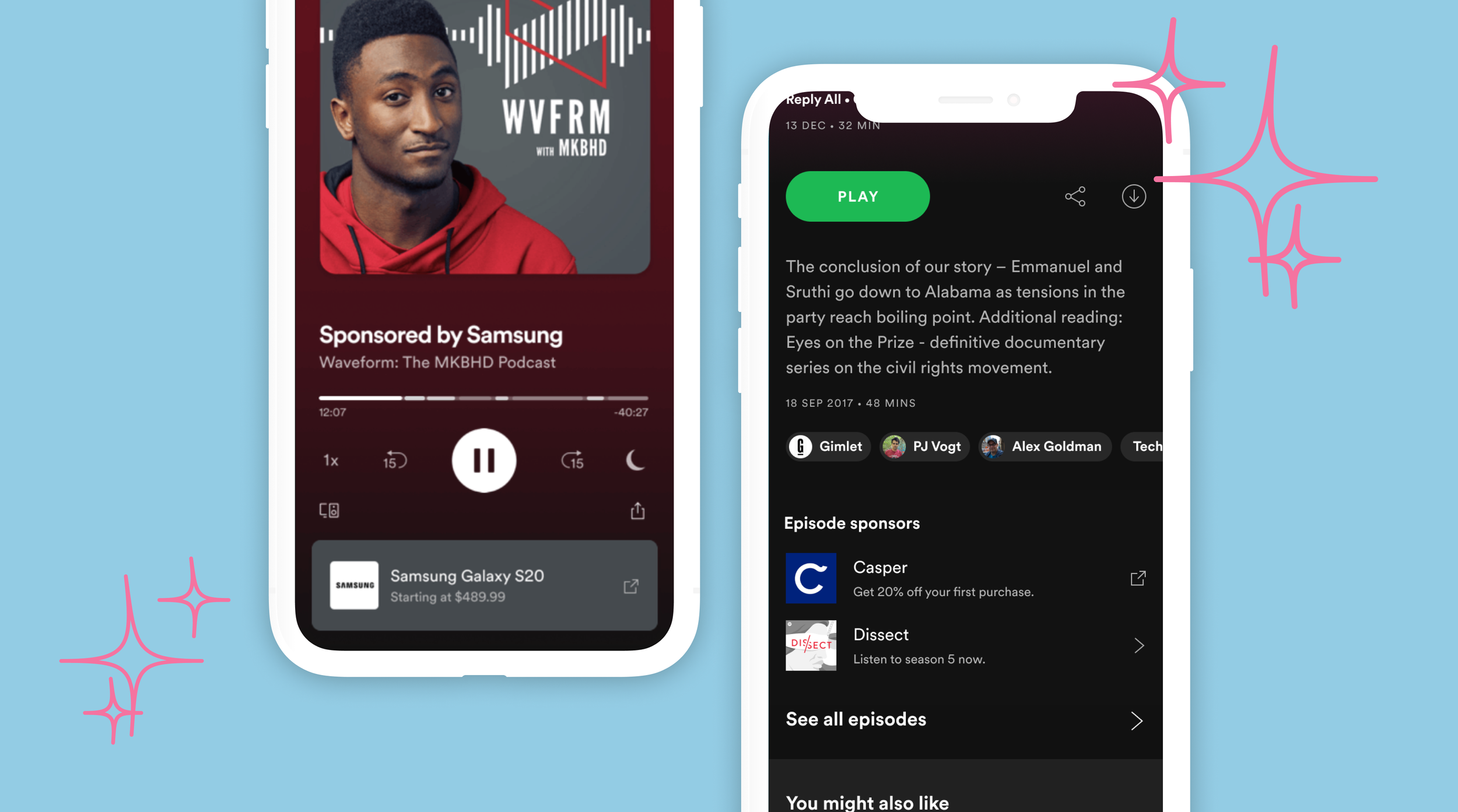 Spotify podcast ad format concept